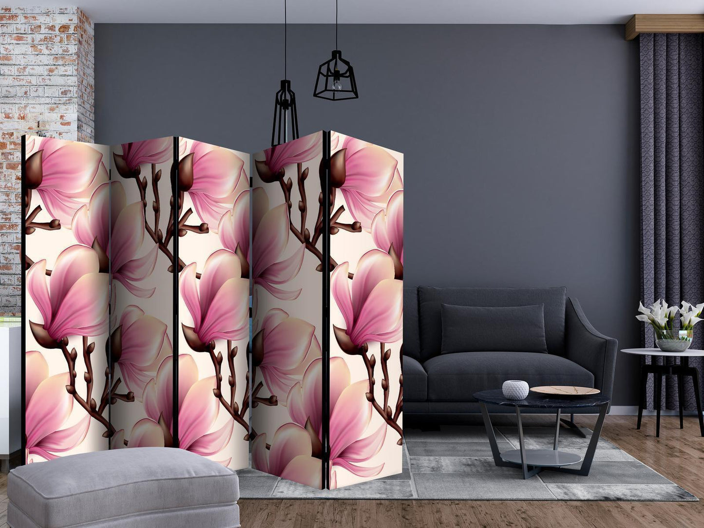 Paravent - Blooming Magnolias II Artgeist