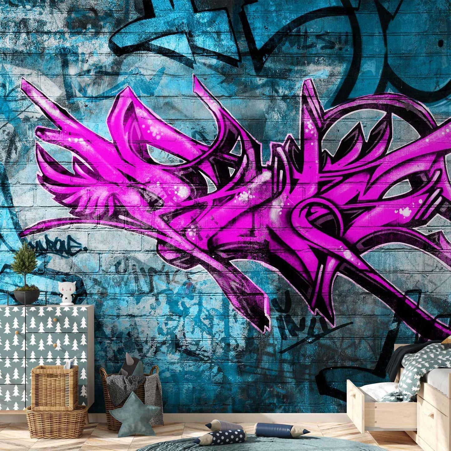 Fototapete - Anonymous graffiti Artgeist