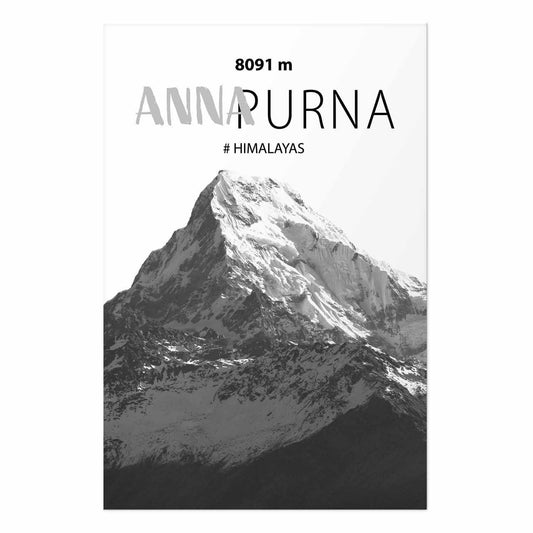 Poster - Majestic mountain peak Annapurna mountain crown mountain landscape