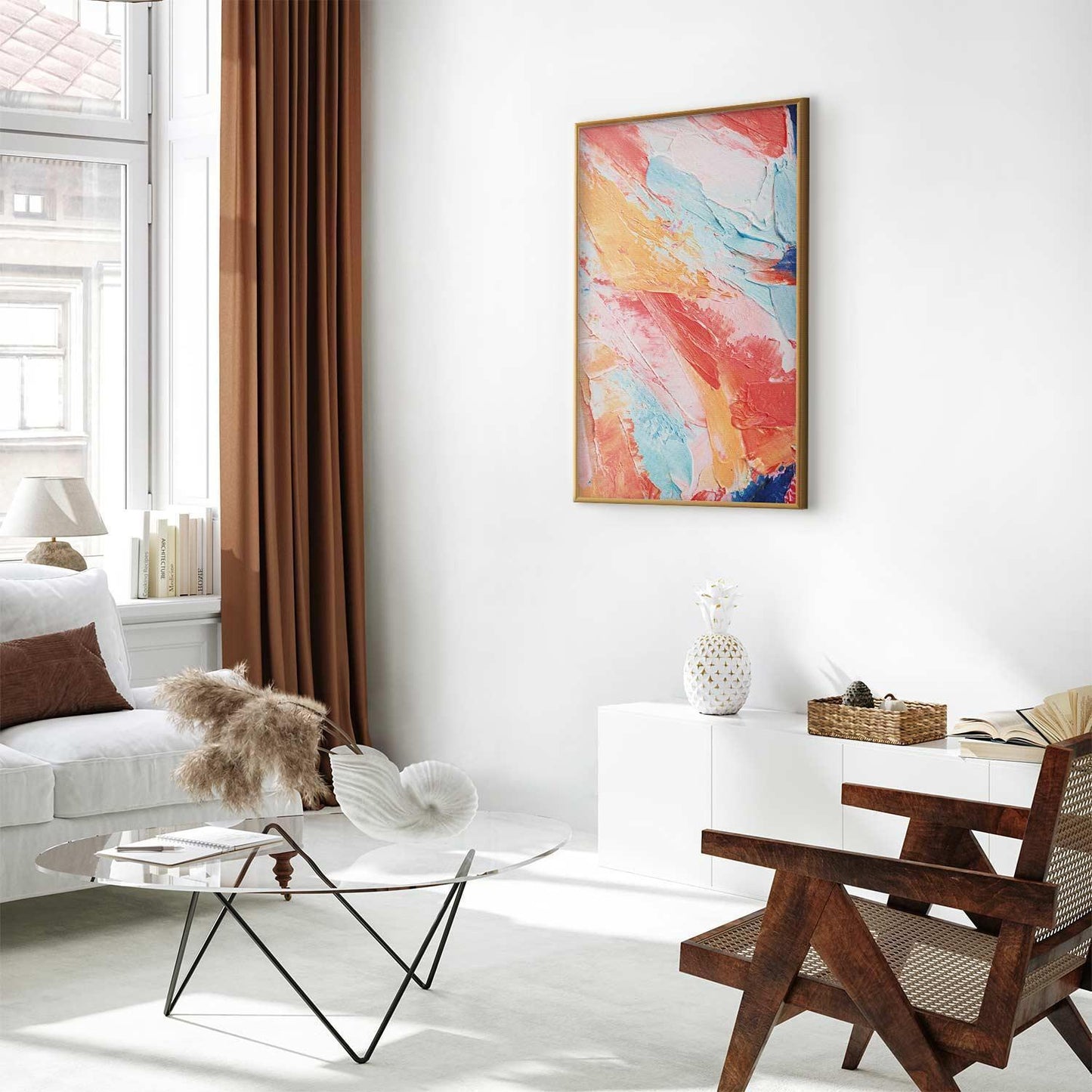 Poster - Colorful Harmony - dynamic color transitions in pastel tones Artgeist