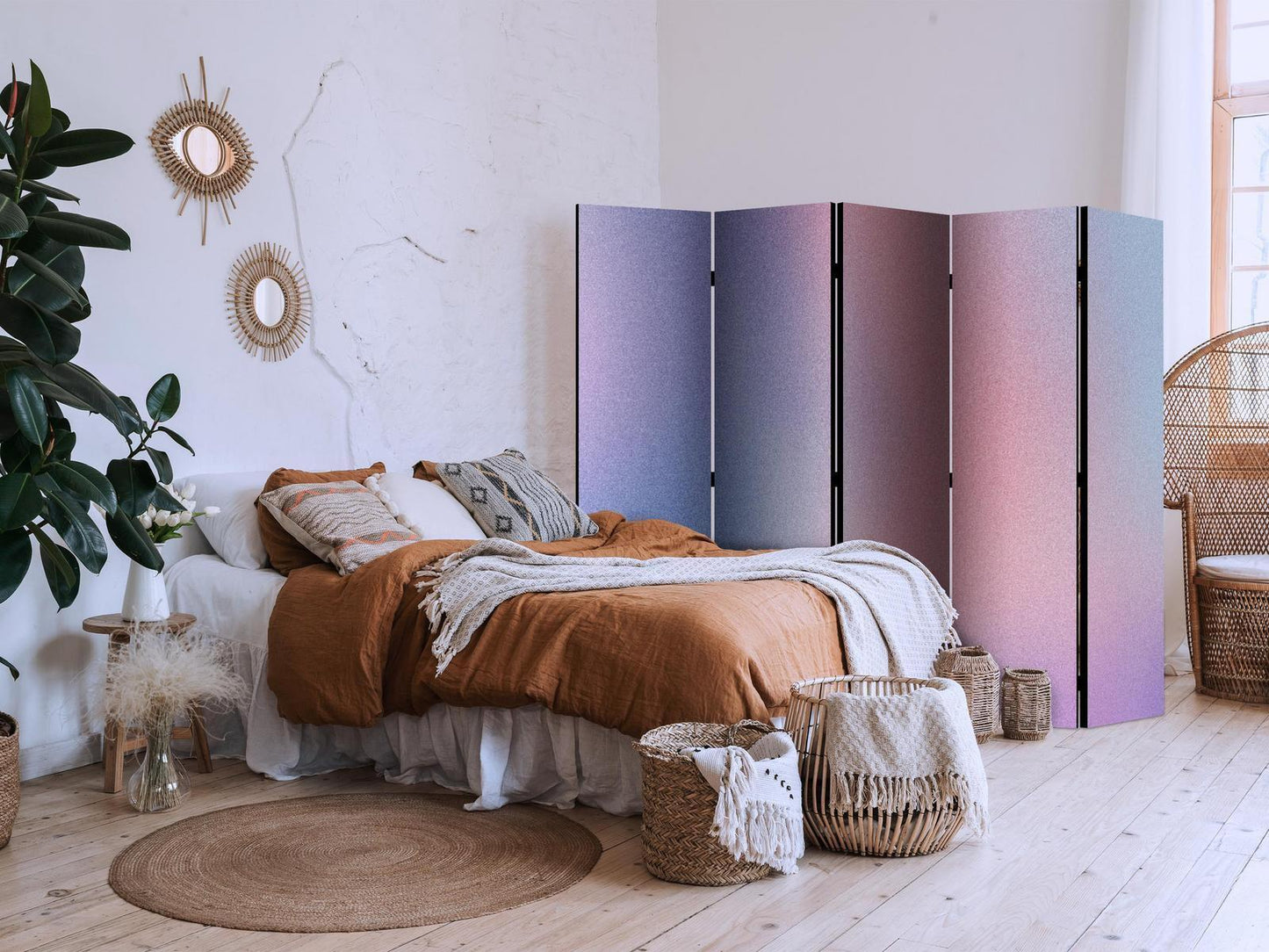 Paravent - Rainbow Gradient - Delicate Multicolored Gradient Resembling Mist Artgeist