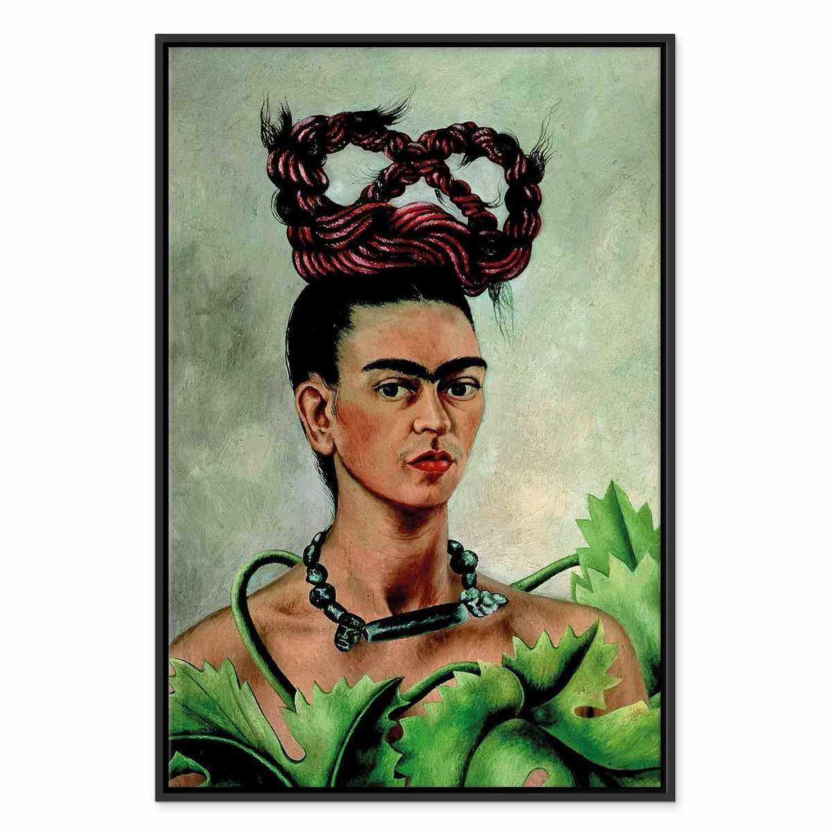Leinwandbild - Frida Kahlo – Self-Portrait with Braid