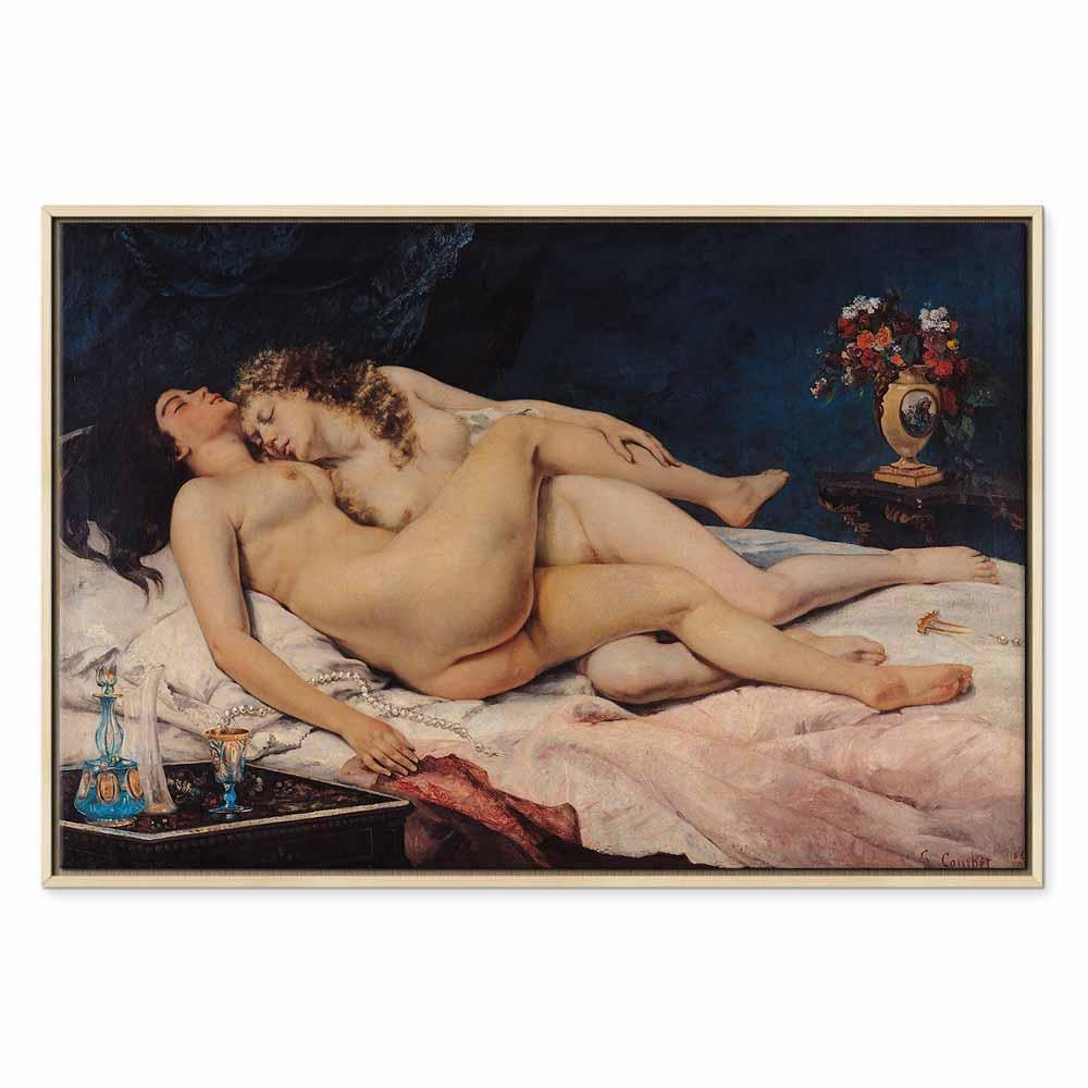 Leinwandbild - Gustave Courbet – Sleeping