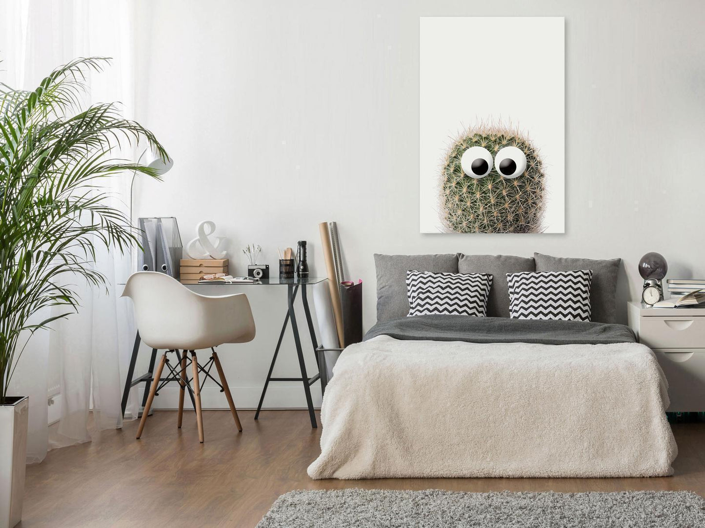Leinwandbild - Cactus With Eyes (1 Part) Vertical