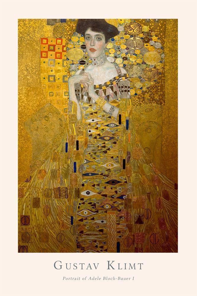 Leinwandbild - Gustav Klimt - Portrait of Adele Bloch (1 Part) Vertical