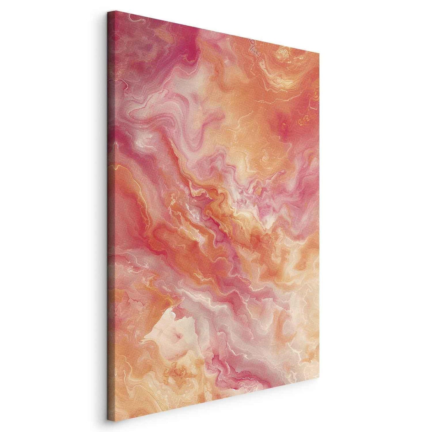 Leinwandbild - Fiery Colors - Dynamic Shapes in Colors of Fire and Pink Artgeist