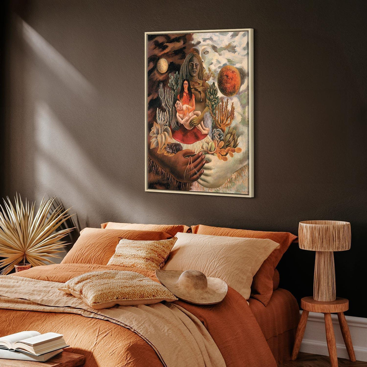 Leinwandbild - Frida Kahlo – The Love Embrace of the Universe, the Earth (Mexico), Myself, Diego, and Señor Xolotl