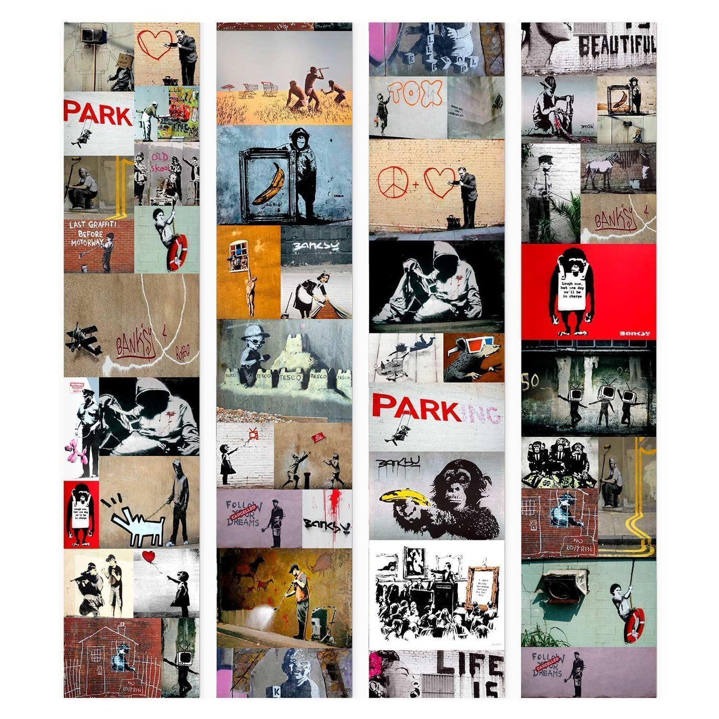 Tapete - Banksy - Collage - Urban Street Art