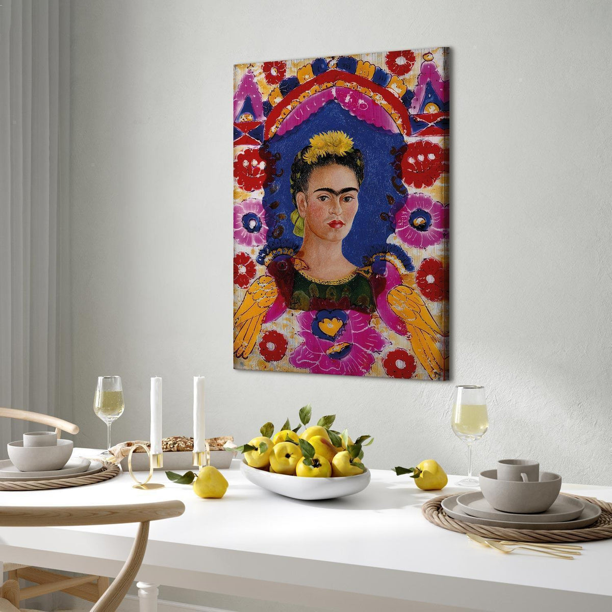 Leinwandbild - Frida Kahlo – The Frame (Self-Portrait)