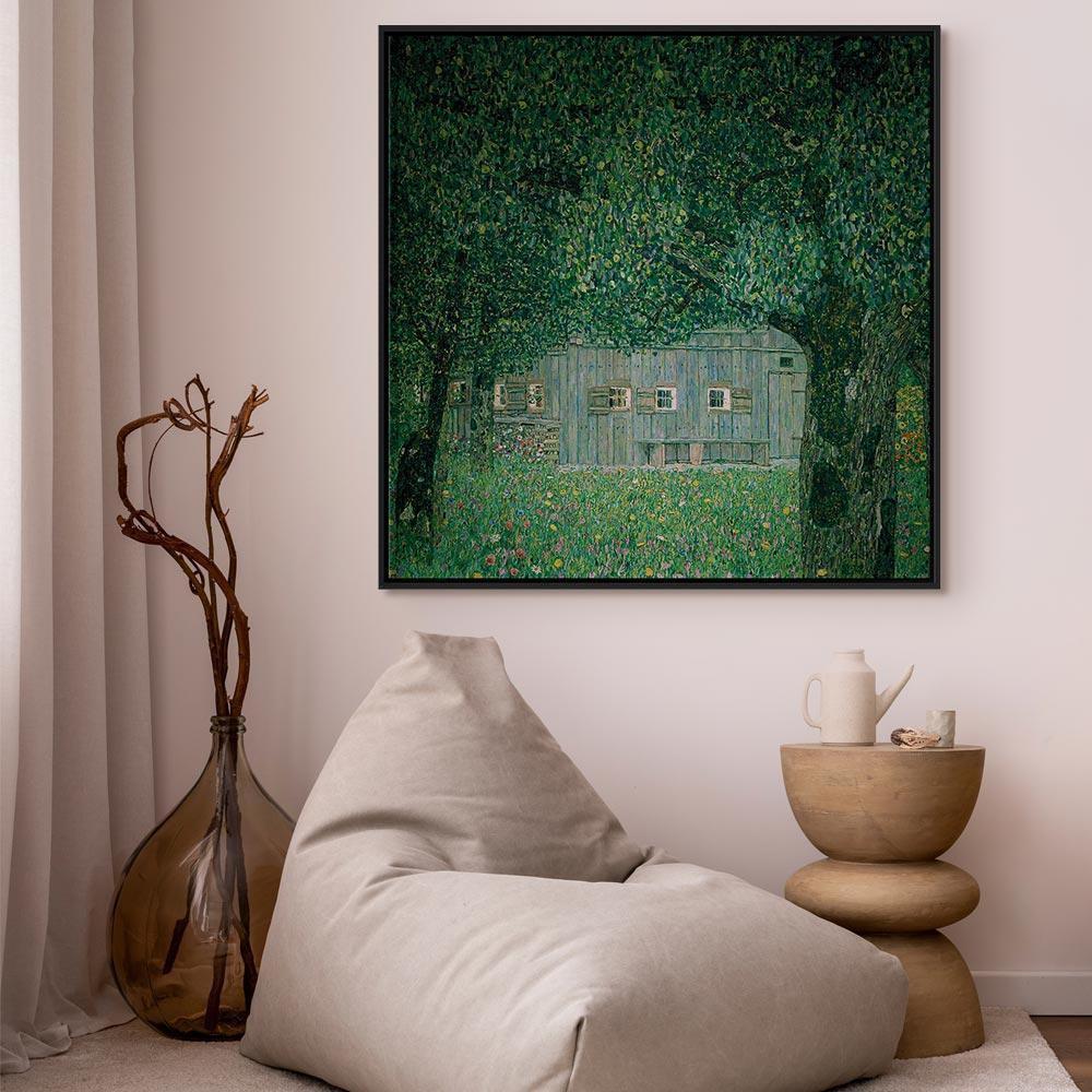 Leinwandbild - Gustav Klimt – Oberösterreichisches Bauernhaus