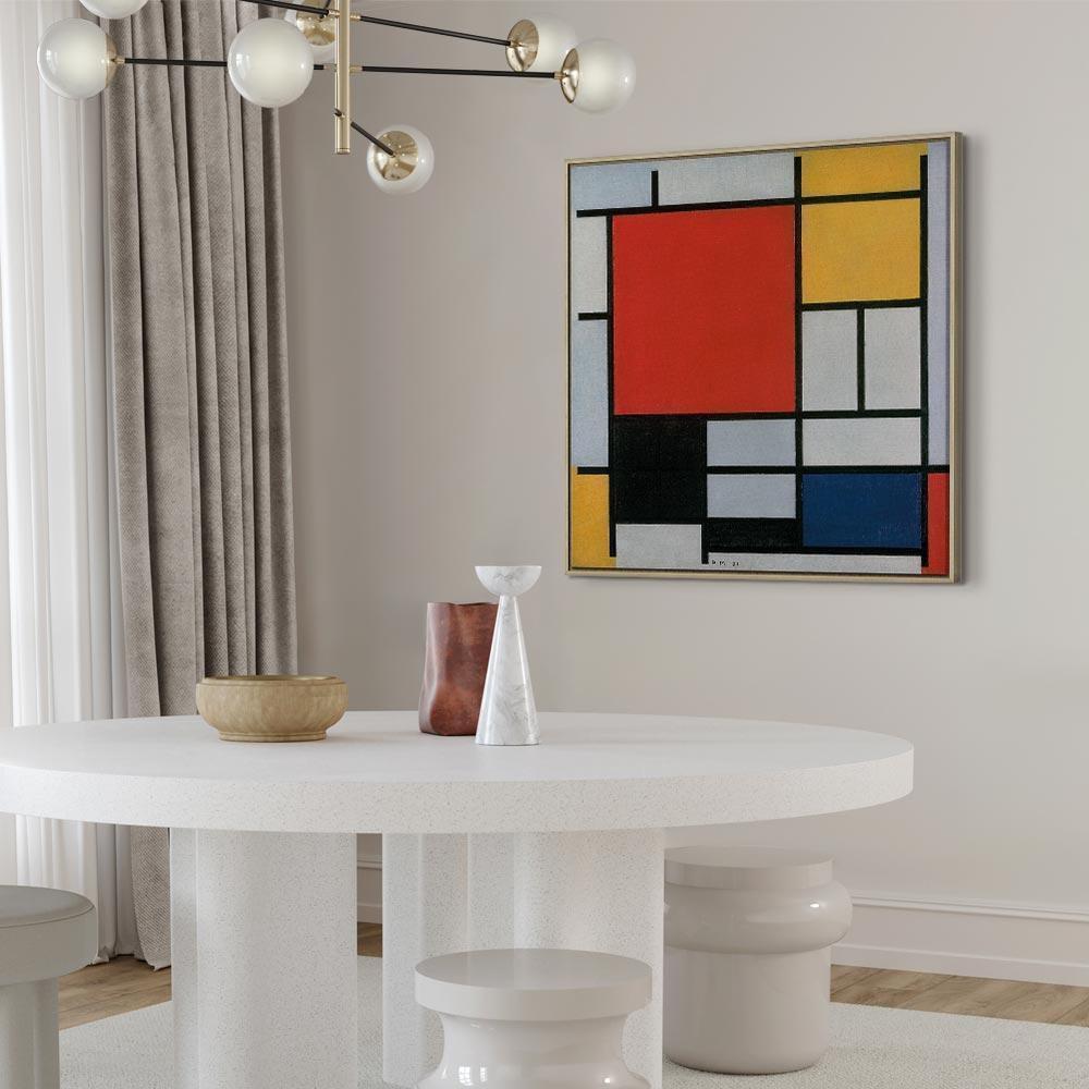 Leinwandbild - Piet Mondrian – Composition with red, yellow blue and black