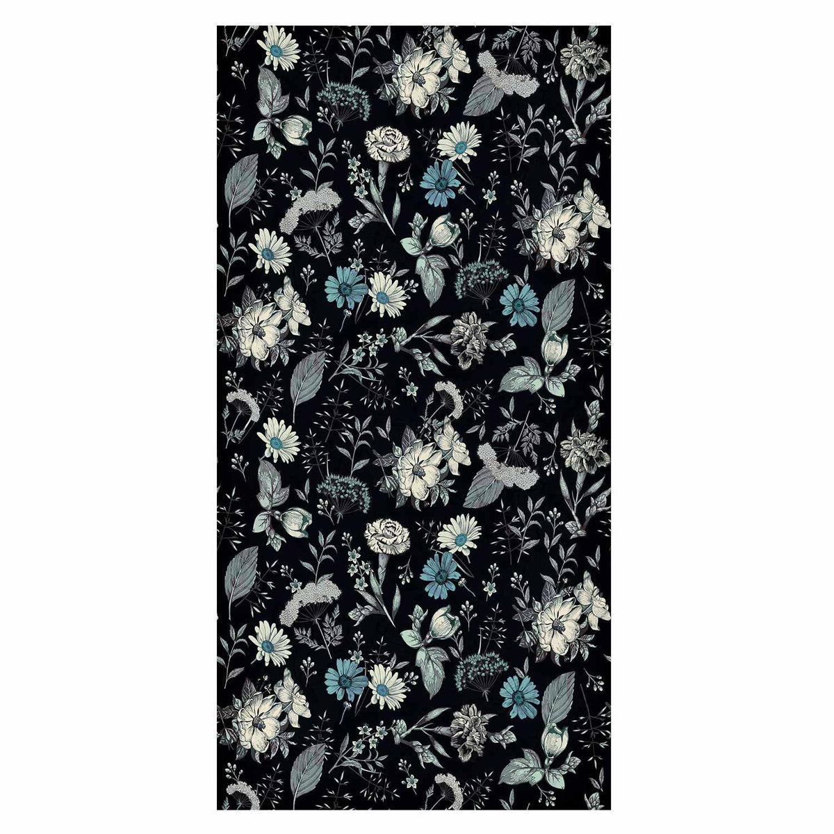 Tapete - Fragrant flowers and herbs - blue