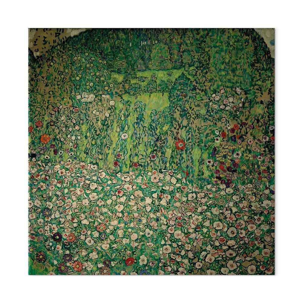 Leinwandbild - Gustav Klimt – Gartenlandschaft mit Bergkuppe
