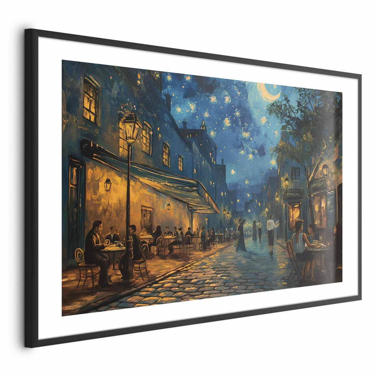 Poster - Paris street – a painting inspired by Vincent van Gogh's style