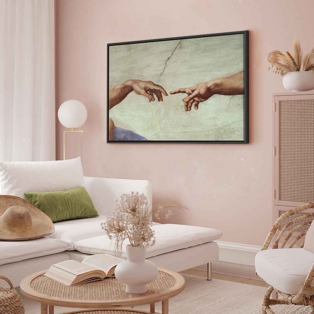 Leinwandbild - Michelangelo – The Creation of Adam (hands)