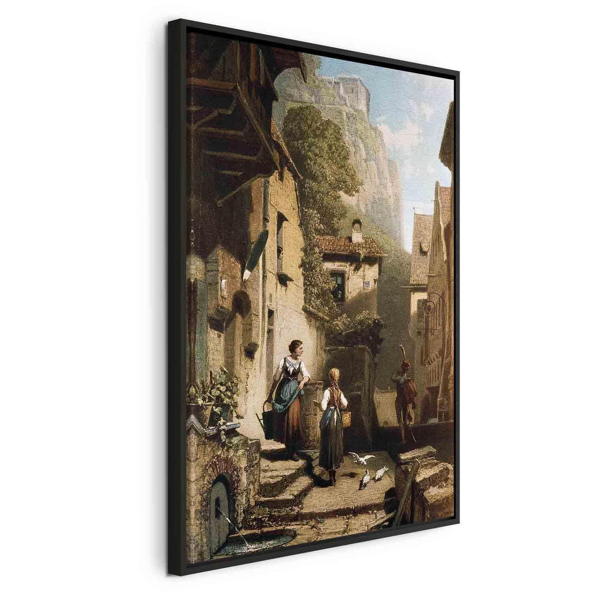 Leinwandbild - Carl Spitzweg – Im Dachstübchen