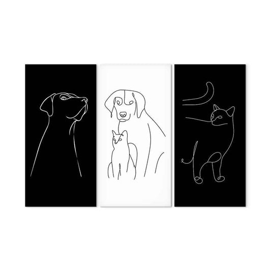 Leinwandbild - Domestic Animals (3 Parts)