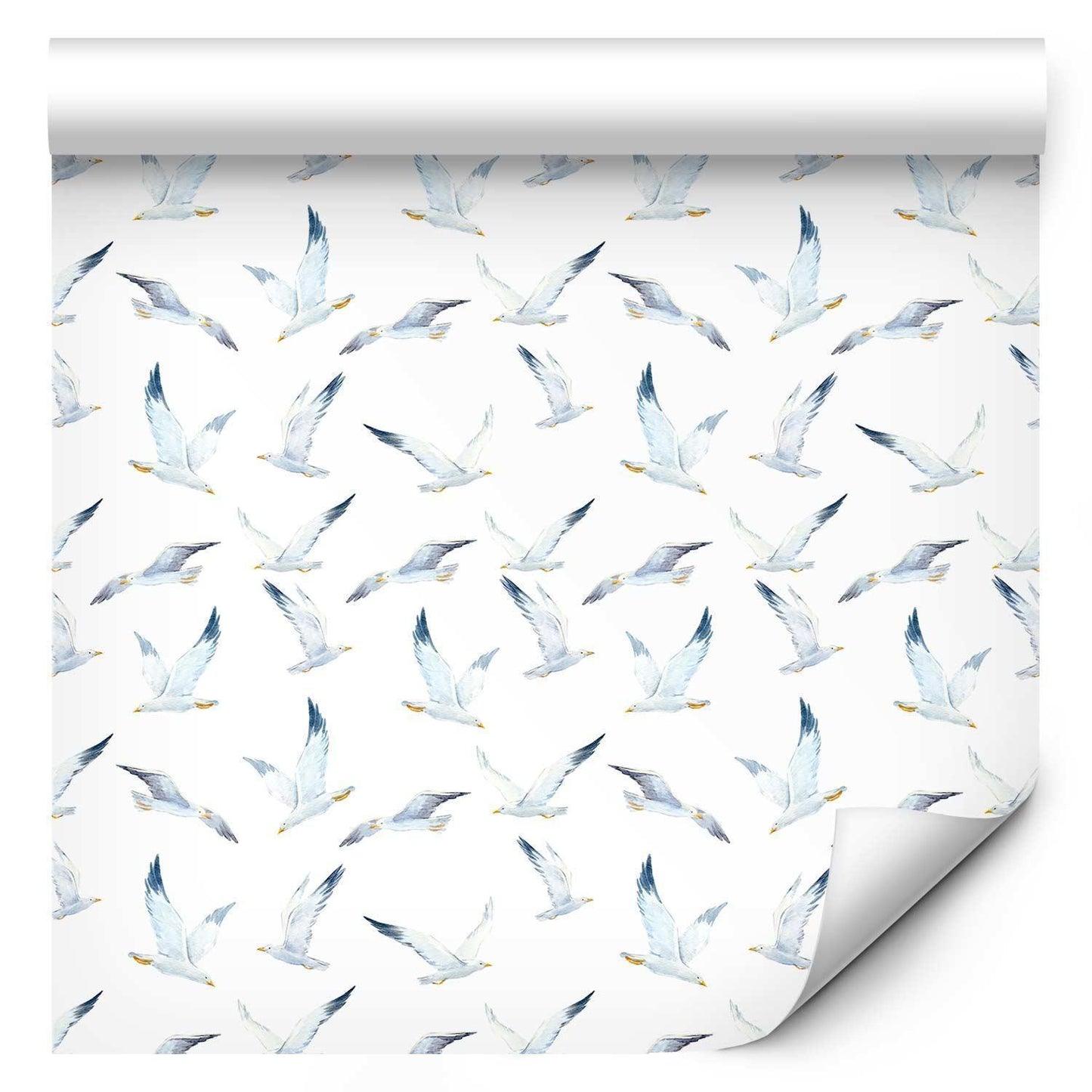 Tapete „Fliegende Möwen“ – Maritime Wandgestaltung