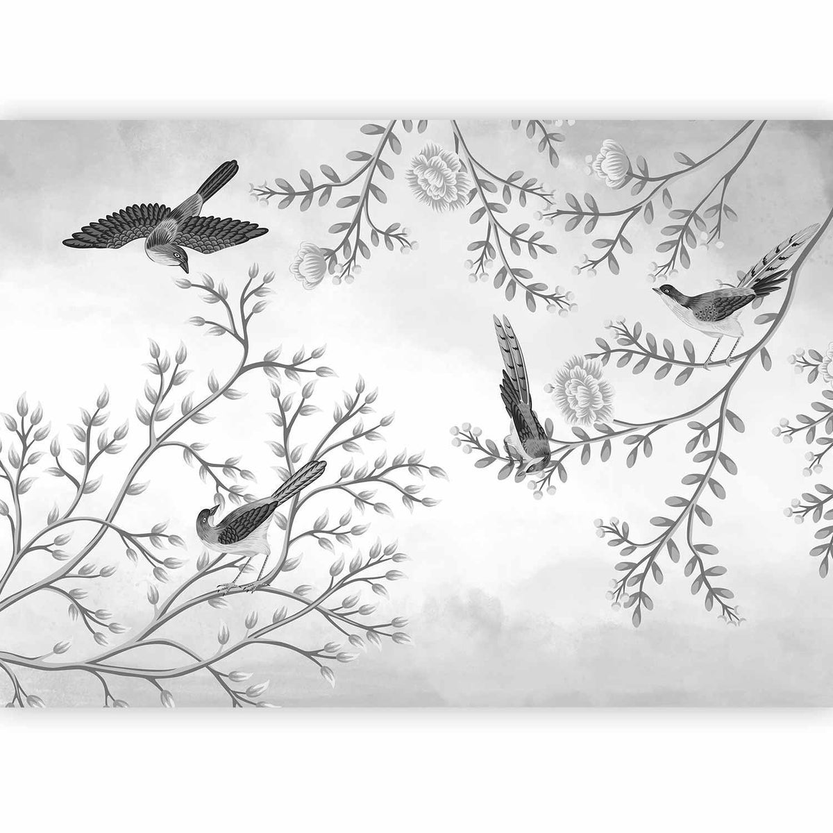 Fototapete - Birds in the Garden - Third Variant