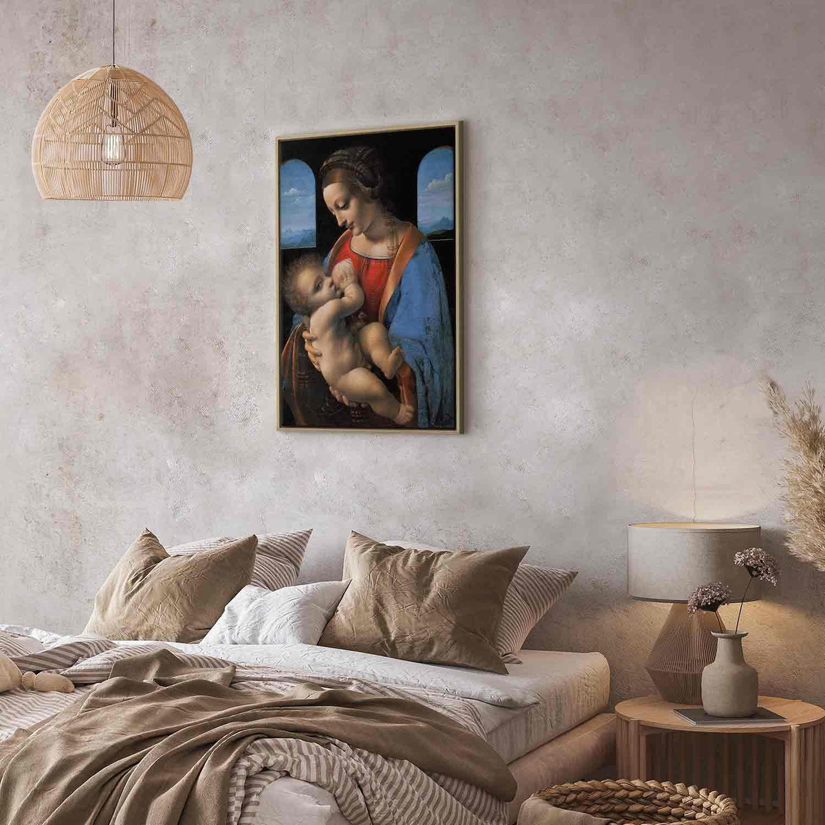 Leinwandbild - Leonardo da Vinci – Madonna Litta