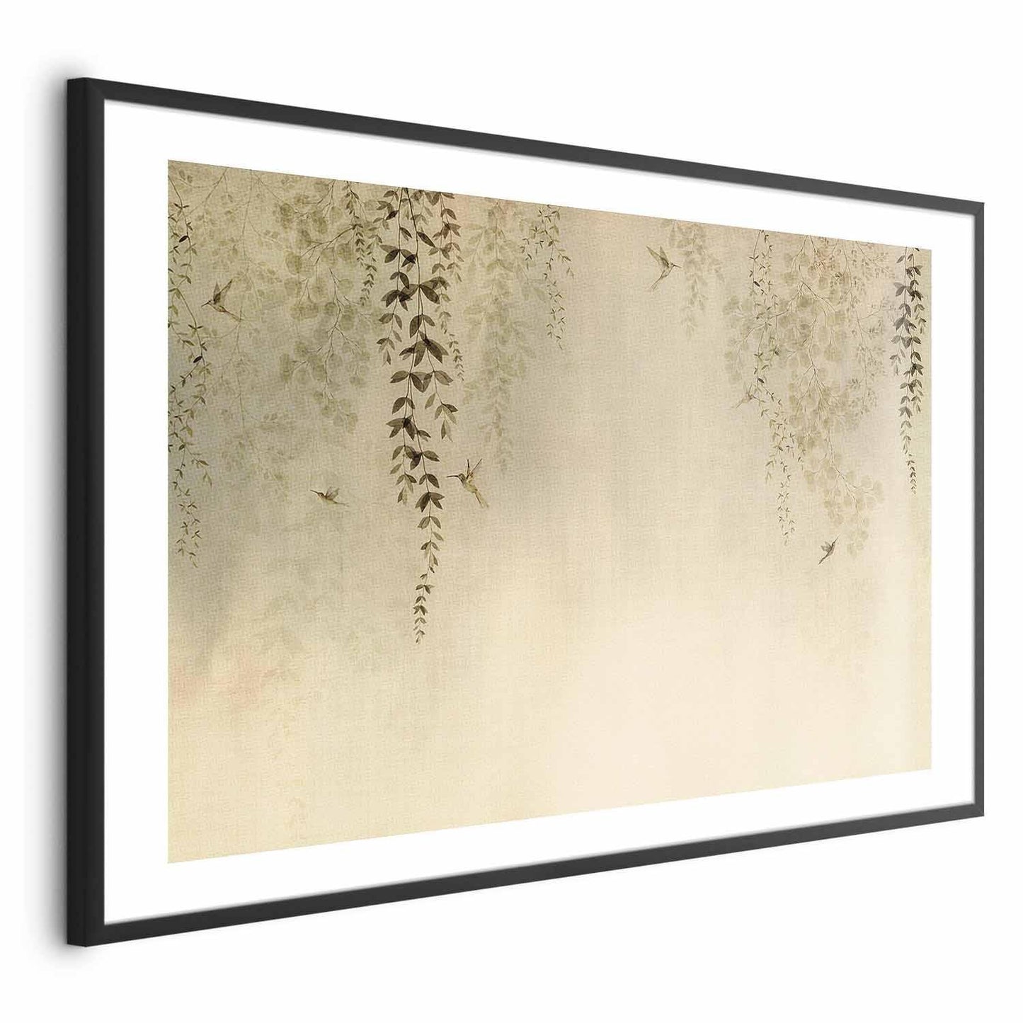 Poster - Beige Hummingbirds Artgeist