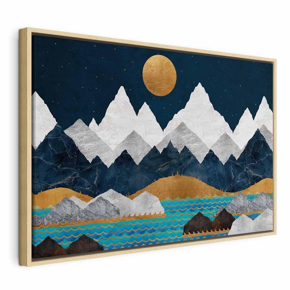 Leinwandbild - Night in the Mountains (1 Part) Wide