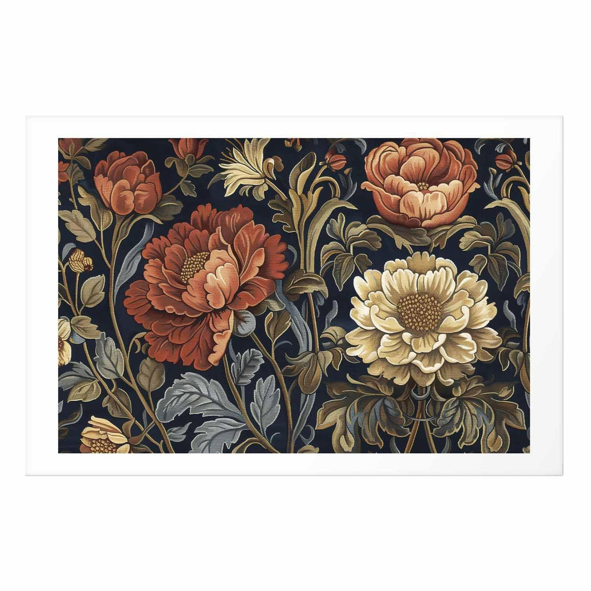 Poster - Tapestry Large Retro Flowers
