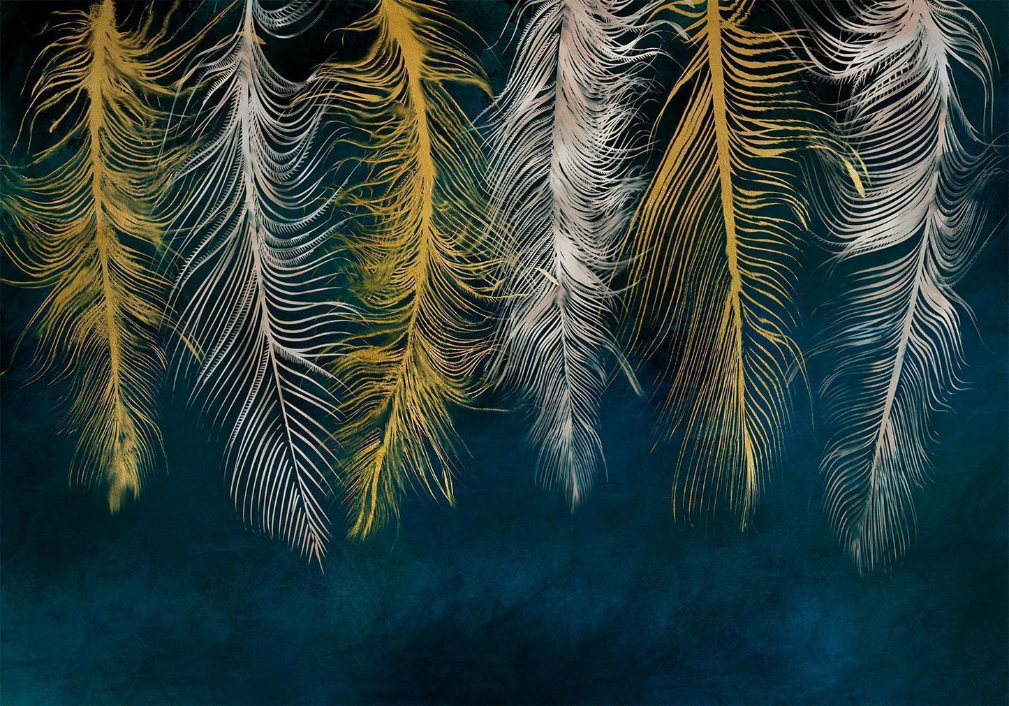 Fototapete - Gilded Feathers Artgeist