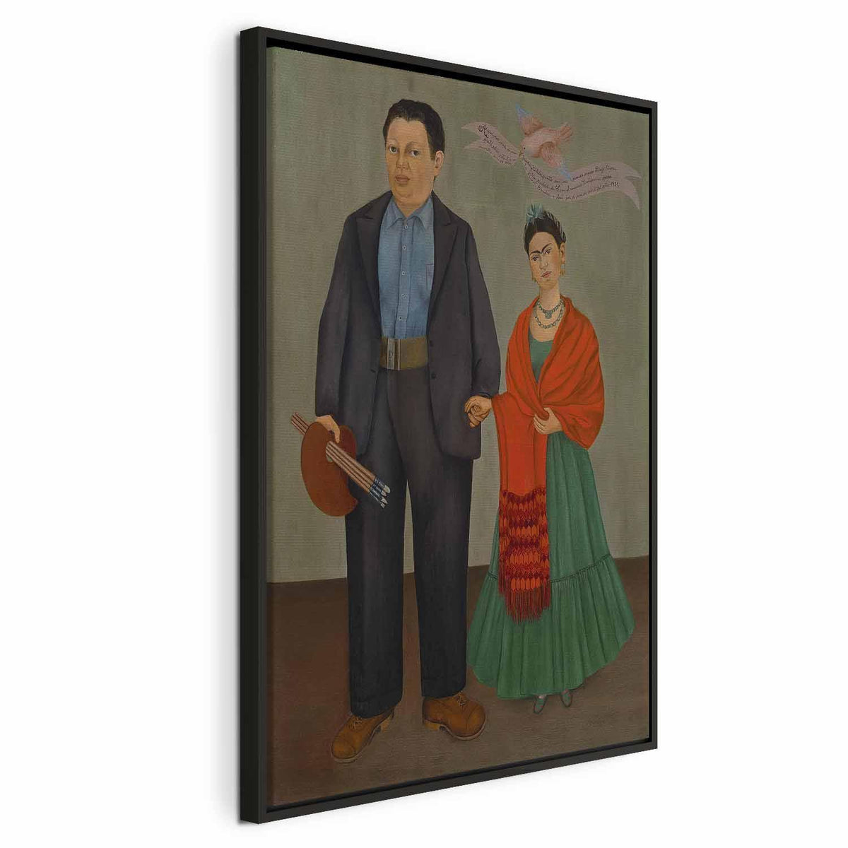 Leinwandbild - Frida Kahlo – Frida and Diego Rivera
