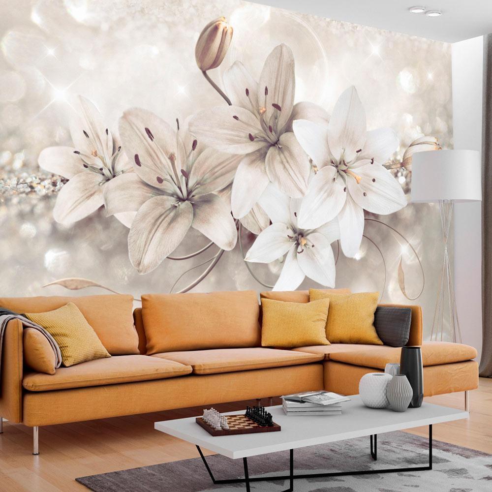 Fototapete - Diamond Lilies Artgeist
