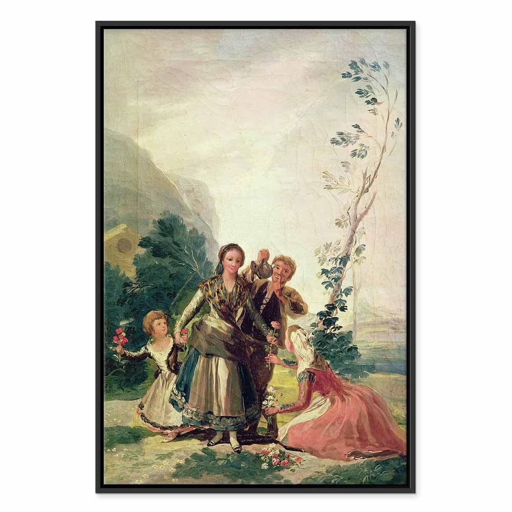 Leinwandbild - Francisco Goya – Spring or the Flower Seller