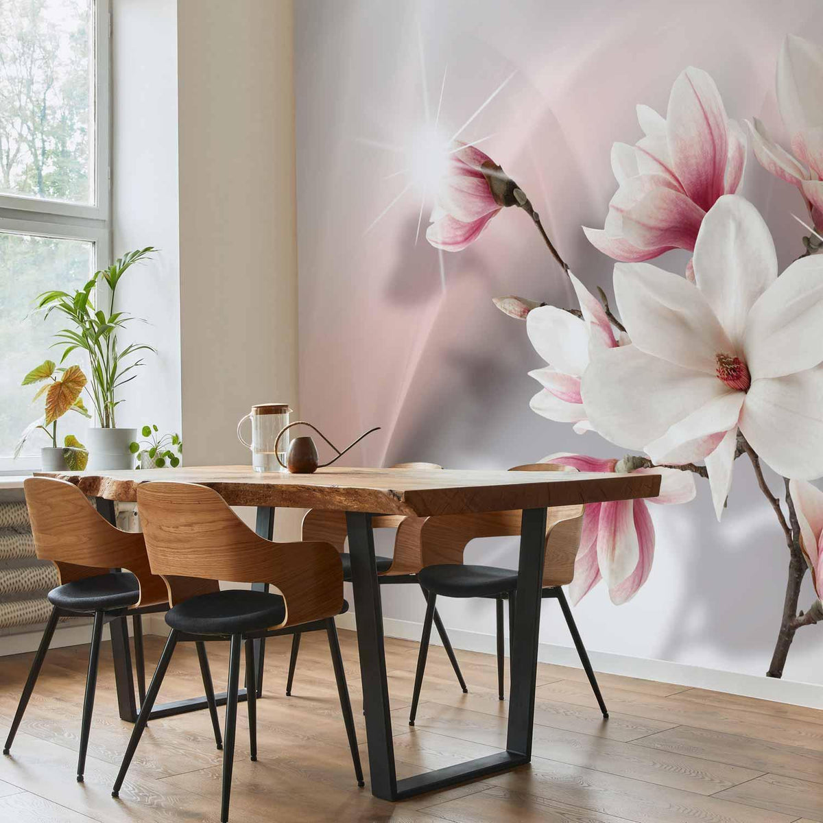 Fototapete - White magnolias