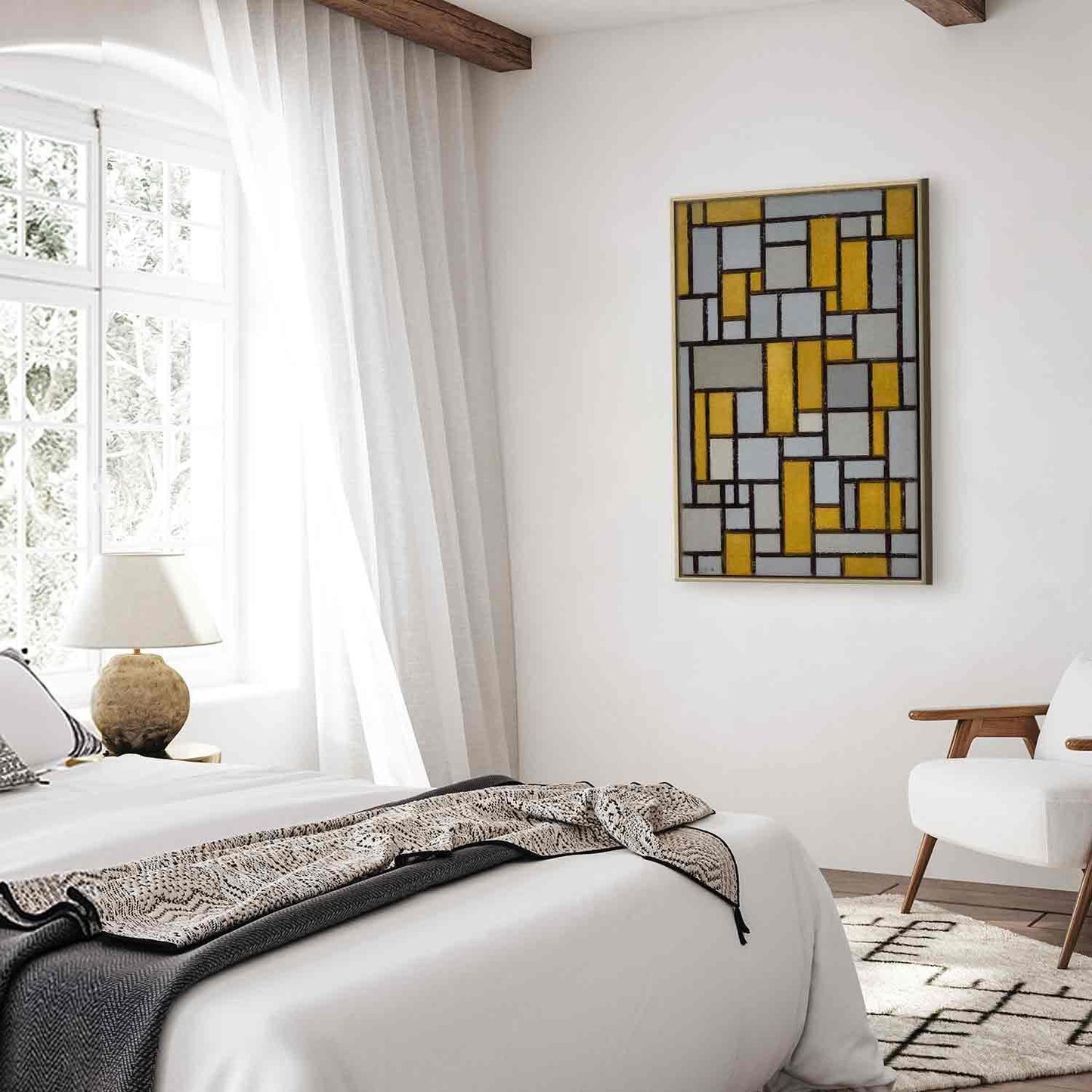 Leinwandbild - Composition with grid 1 (Piet Mondrian) Artgeist