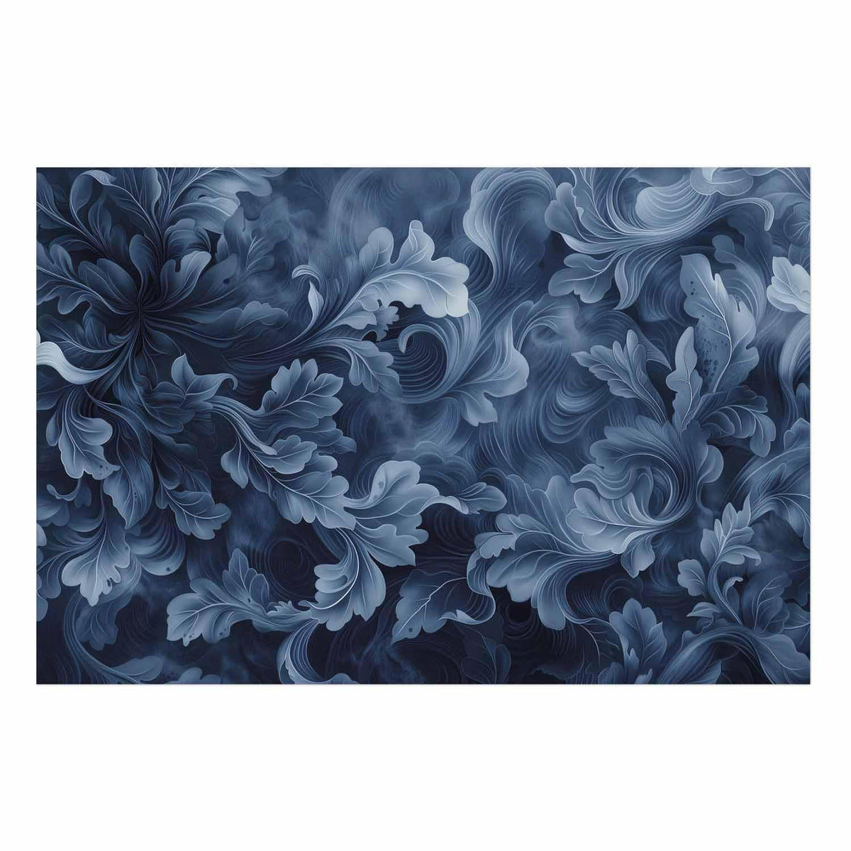 Poster - Dense, Dark Blue Abstract Ornaments