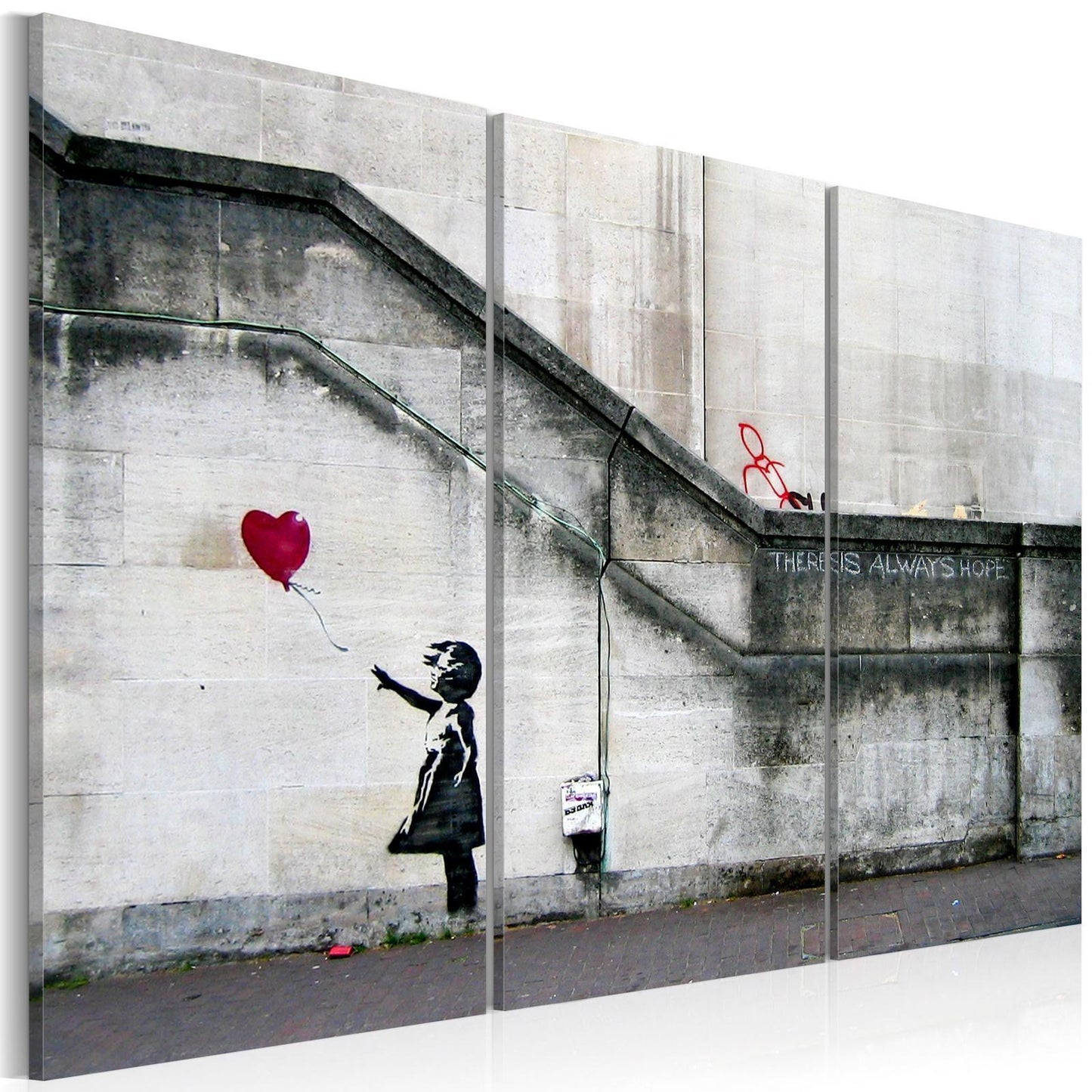 Leinwandbild - Girl With a Balloon by Banksy Artgeist