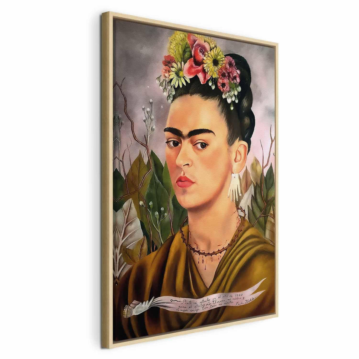 Leinwandbild - Frida Kahlo – Self-Portrait Dedicated to Dr Eloesser