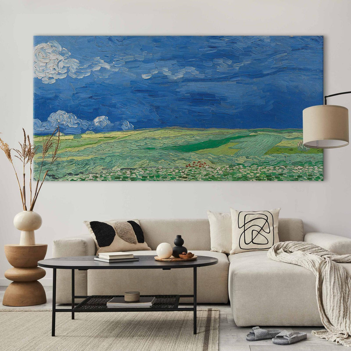 Wandbild XXL - Vincent van Gogh – Wheat Field under Thunderclouds