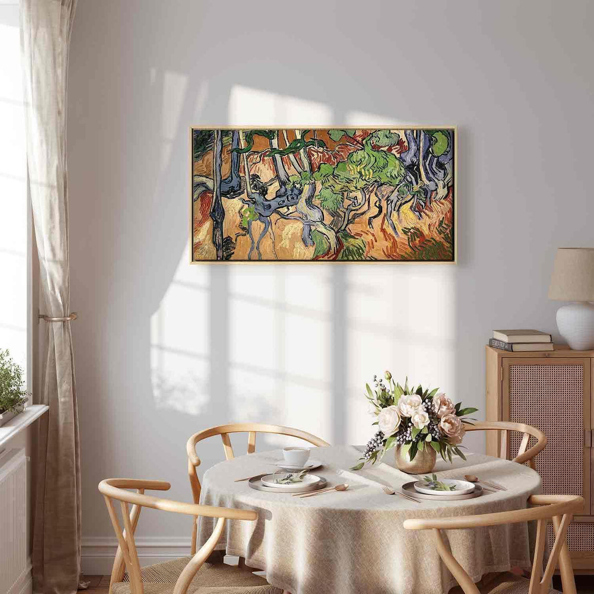 Leinwandbild - Vincent Van Gogh – Tree roots