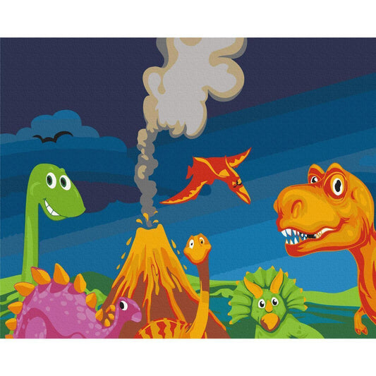 Malen nach Zahlen - Dinosaur World