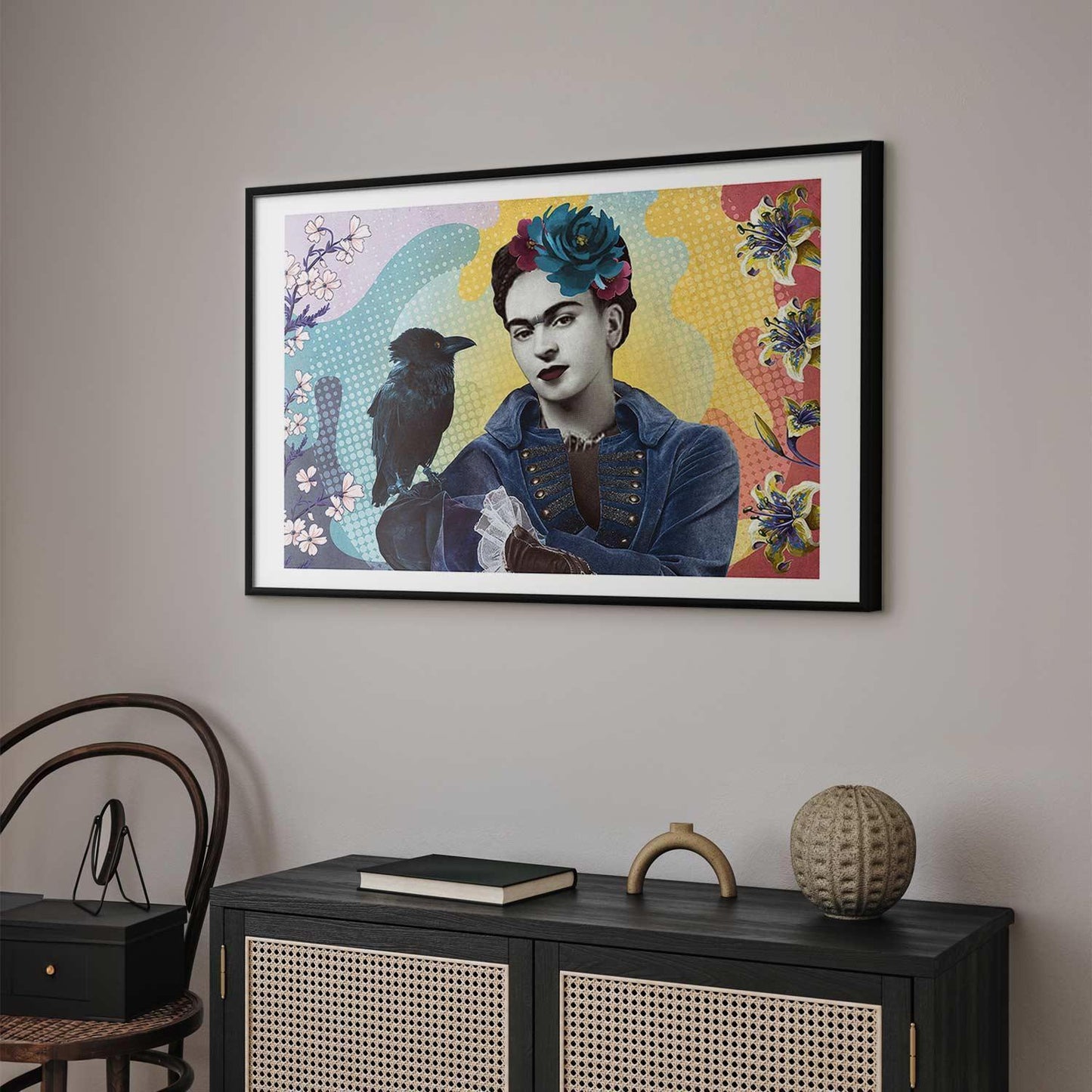 Poster „Totemische Frida“ – Farbenfrohes Kunstmotiv