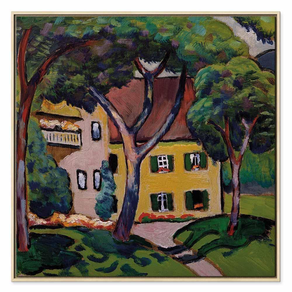 Leinwandbild - August Macke – Staudacherhaus in Tegernsee