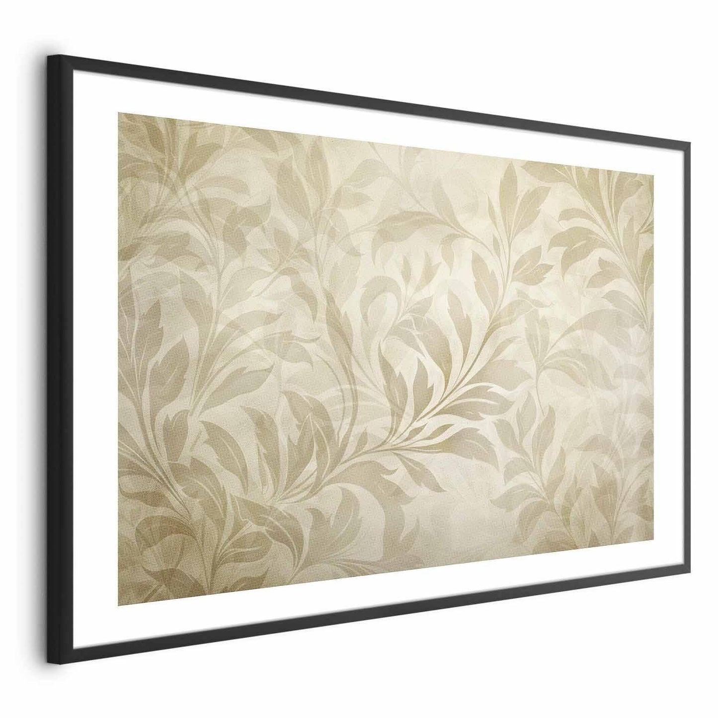Poster - Sand-colored Leaves and Vines Artgeist
