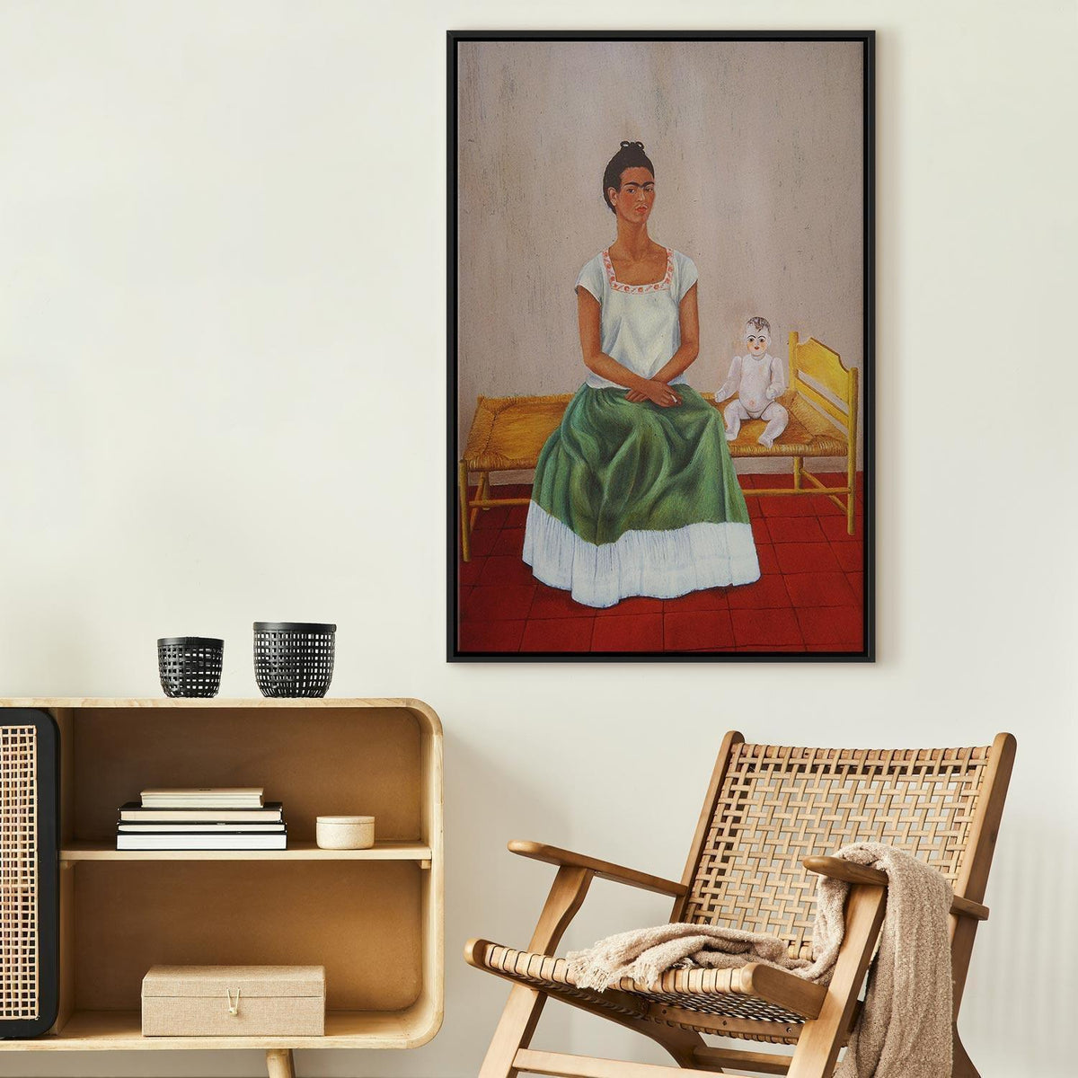 Leinwandbild - Frida Kahlo – Me and My Doll