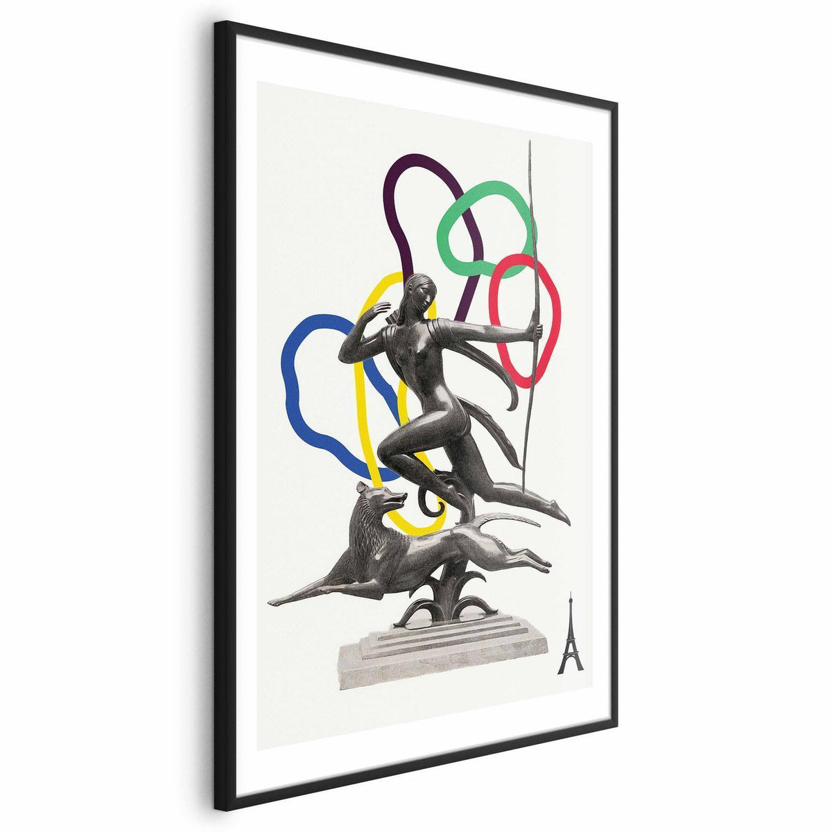 Poster - Collage Graphic - Woman Shooting a Bow