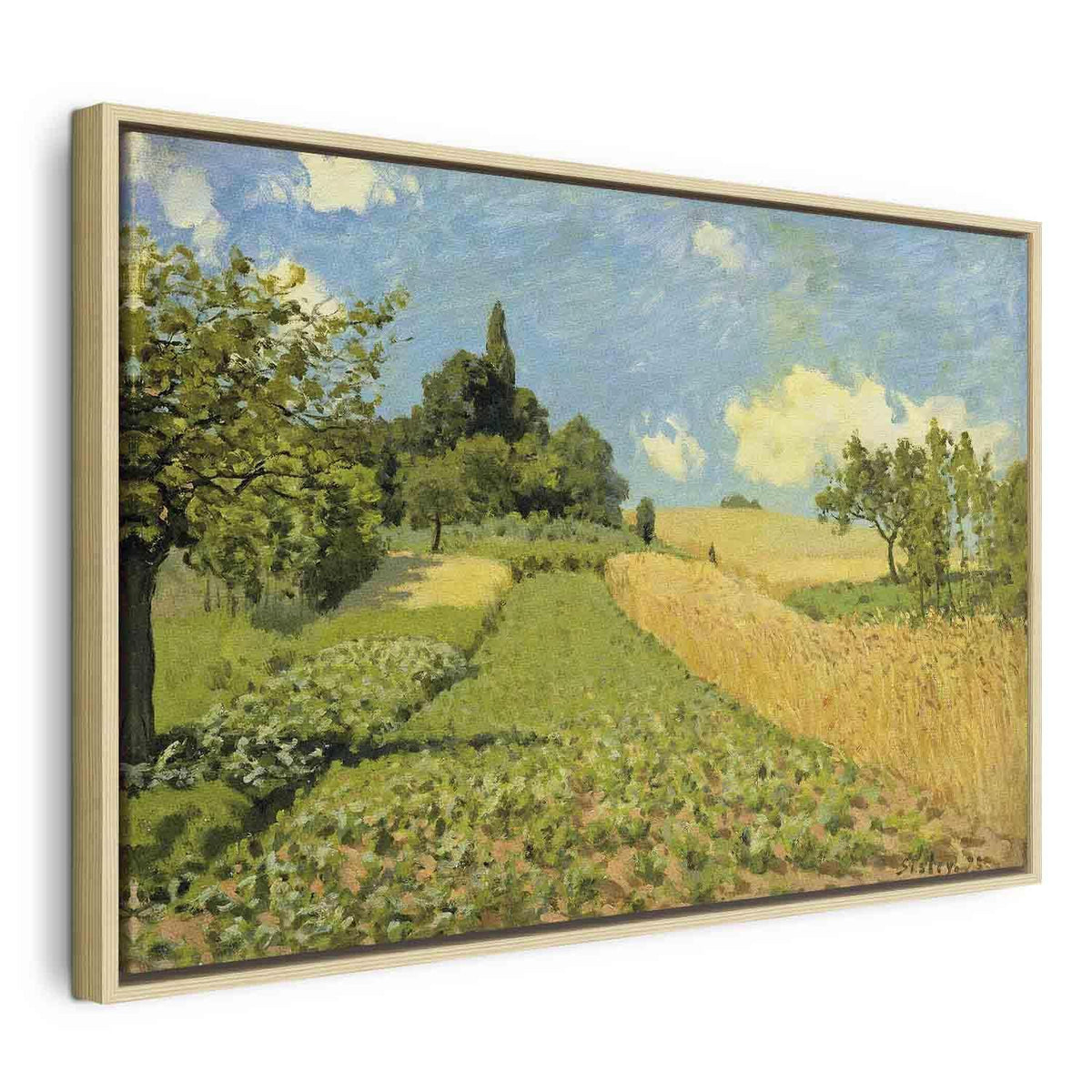 Leinwandbild - Alfred Sisley – Grain fields on the hills of Argenteuil