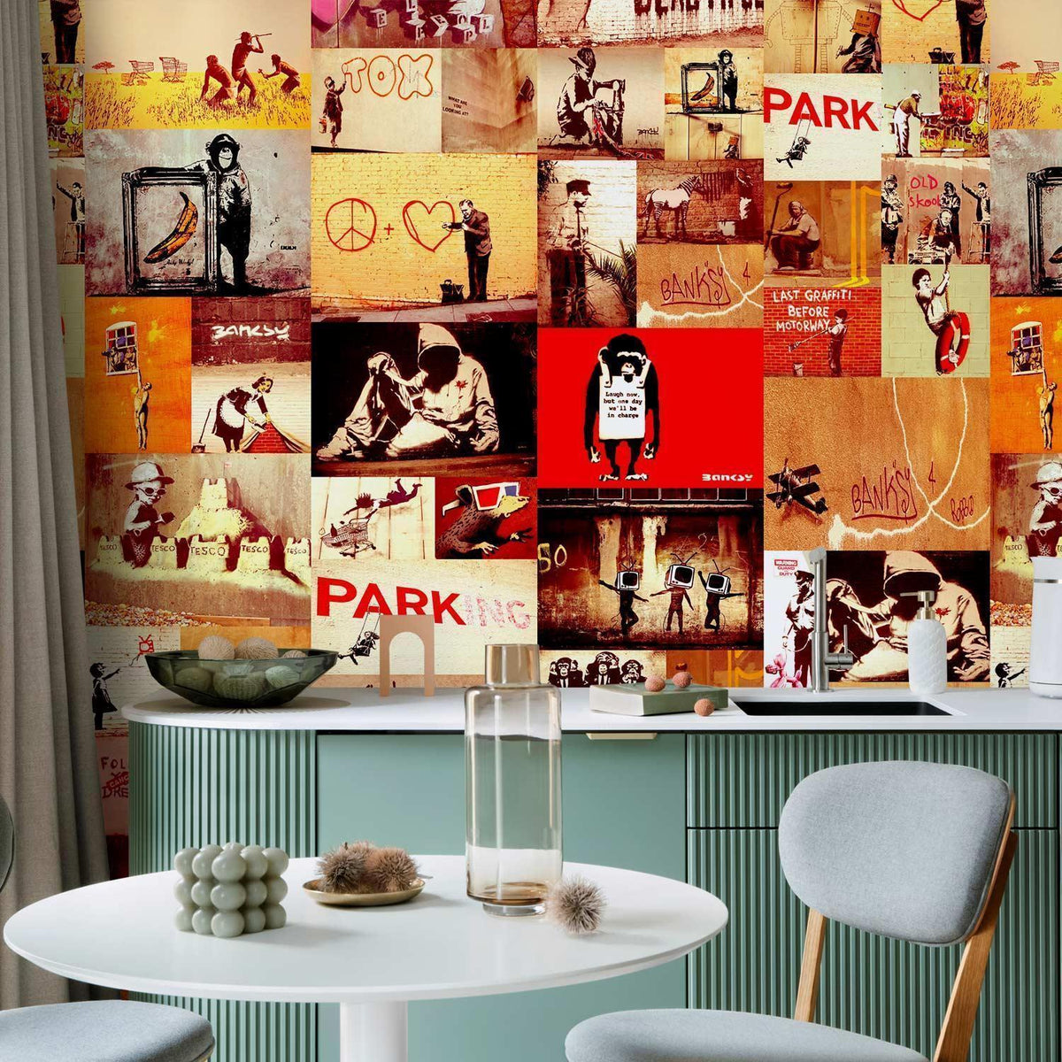 Tapete - Collage - Banksy