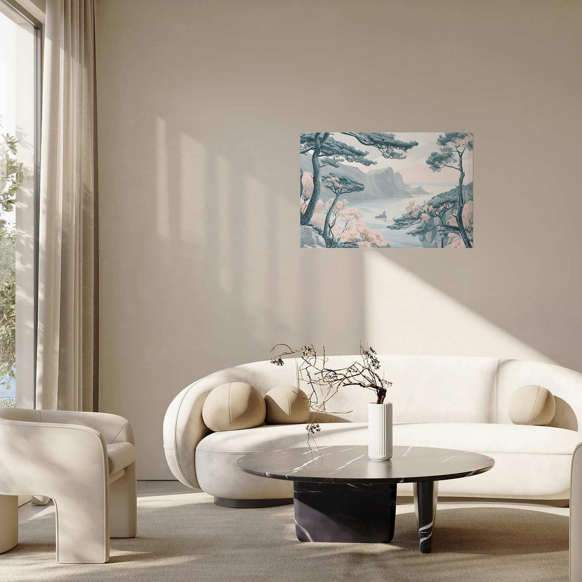Poster - Blue Coast in Delicate Colors