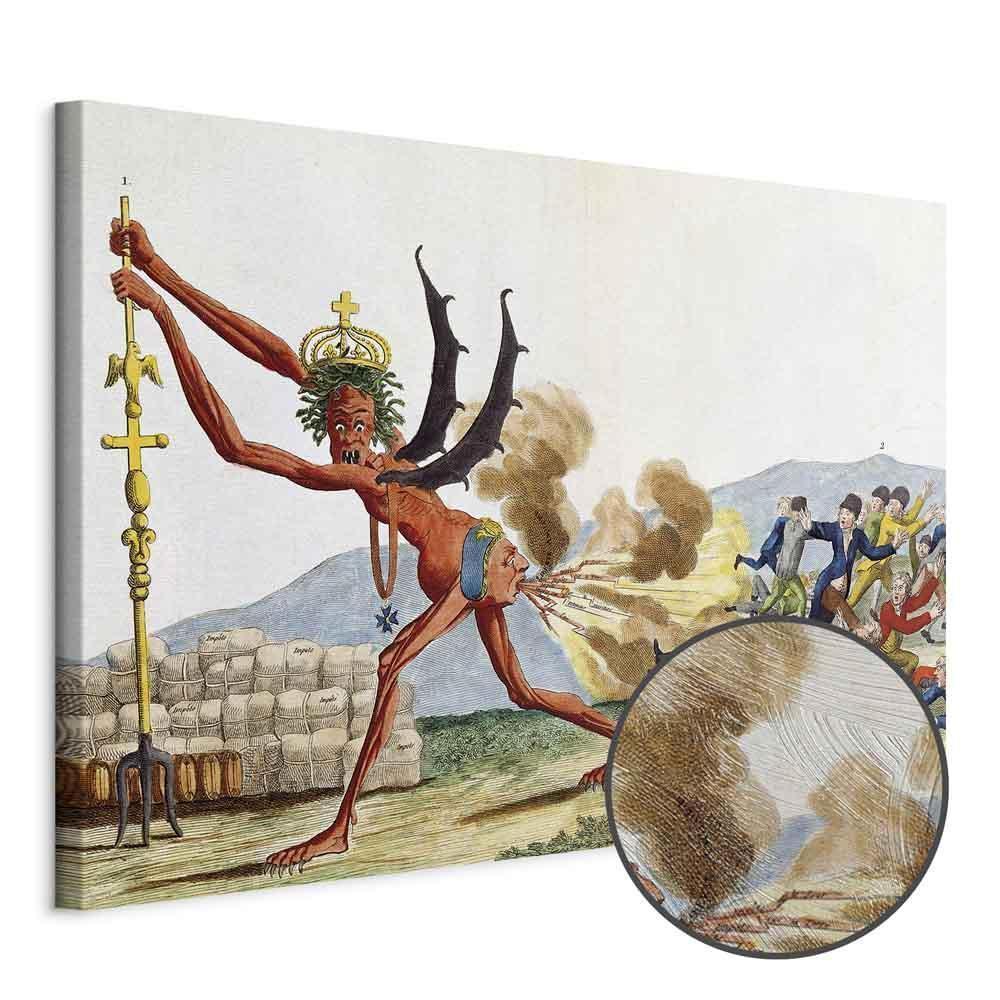 Leinwandbild - Jacques-Louis David – Caricature of the English Government