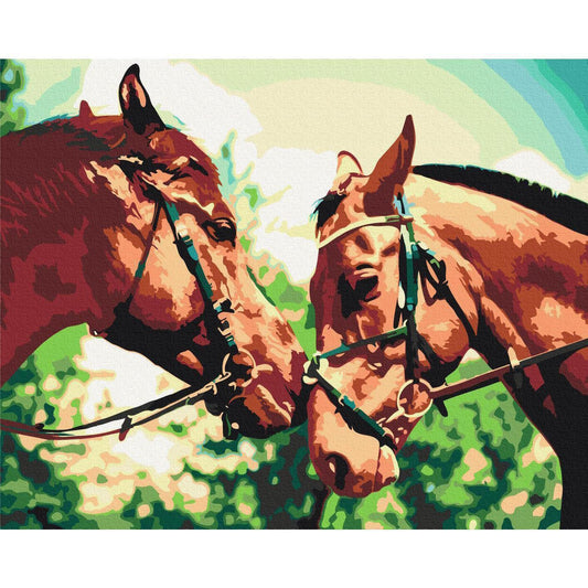 Malen nach Zahlen - Two Horses