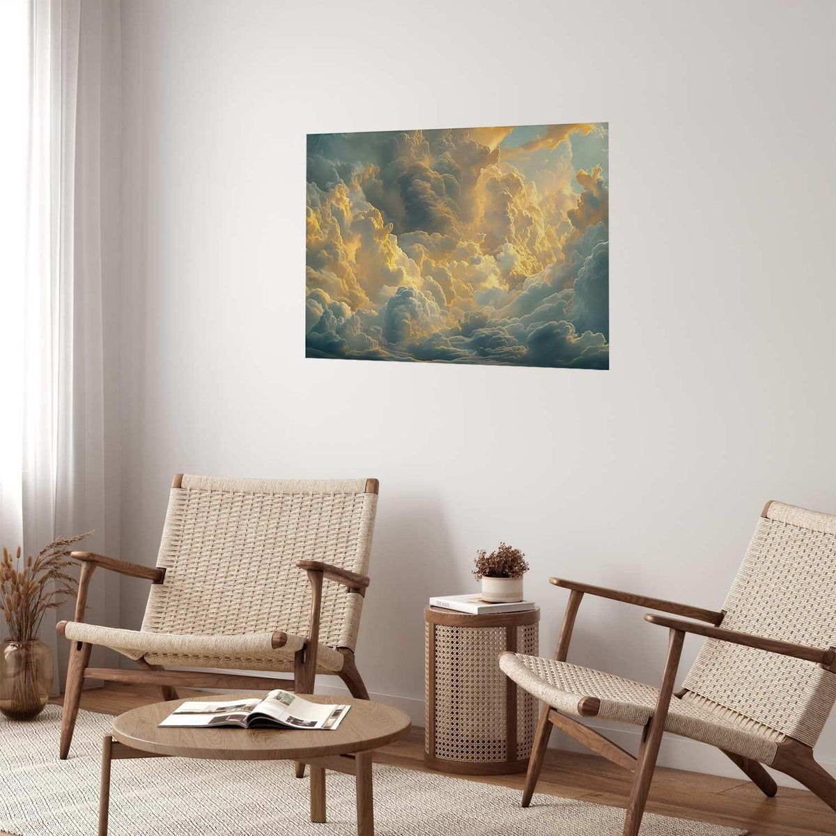 Poster - Last Breath of the Day: Clouds Illuminated by Evening Glow